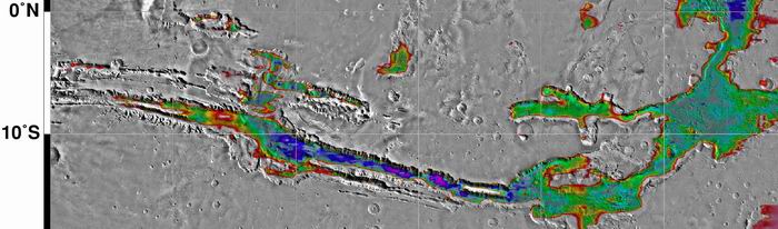 A Mars srlse mlysgi adatokkal. 5500 mter mly rok
